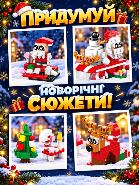 Новорічний Конструктор 6 в 1 &laquo;Різдвяний фургон з морозивом&raquo; на &nbsp;273 деталі 6 в 1 ICECAR6v1 фото