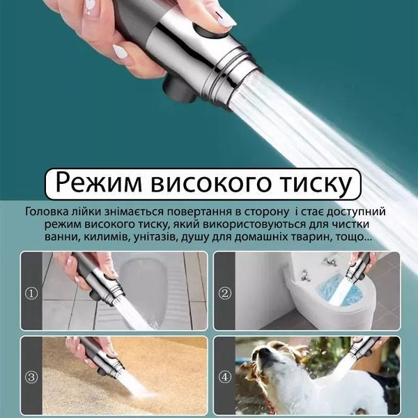Ручна лійка для душу масажна водозберігаюча з фільтром 3 шт.  dw1 фото
