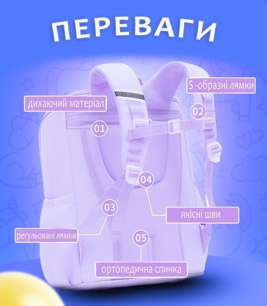 Шкільний ортопедичний рюкзак для дівчат Unicorn Єдиноріг для дівчинки в школу 1-4 клас і пенал рожевий penalpink фото