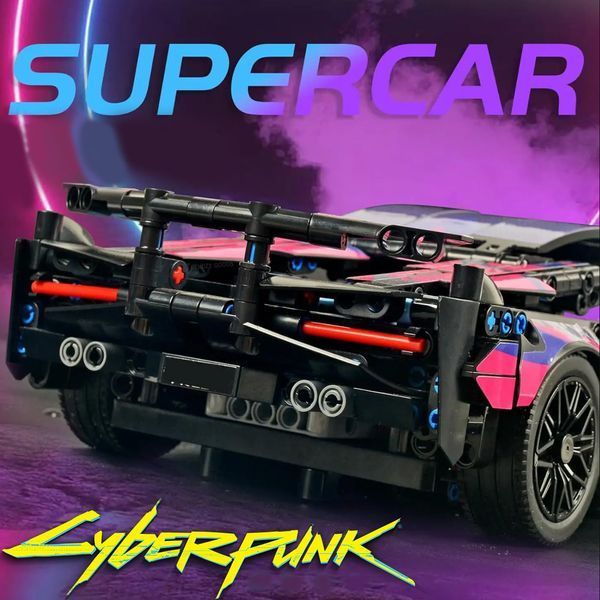 Конструктор машинка технік Lamborghini Cyberpunk в масштабі 1:14 ламборджині Чорна в подарунковій коробці lg22 фото