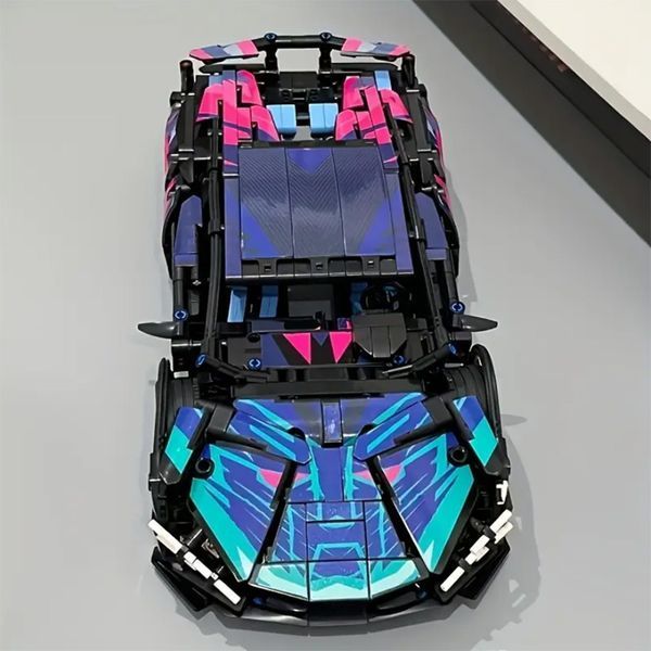 Конструктор машинка технік Lamborghini Cyberpunk в масштабі 1:14 ламборджині Чорна в подарунковій коробці lg22 фото