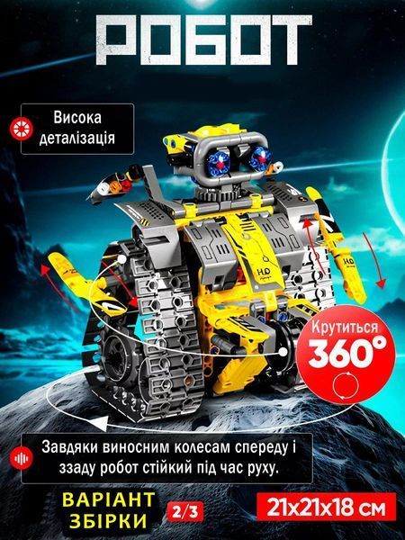 Конструктор робот Wall-e "ВАЛЛ-І" на дистанційному керуванні 3-в-1 на 434 деталі walle фото