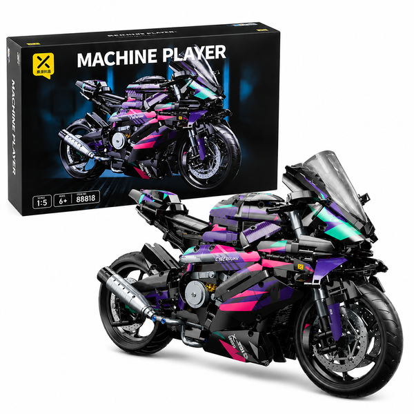 Конструктор спортивний мотоцикл Cyberpunk у стилі BMW 1000RR на 1642 деталі  cybermoto фото