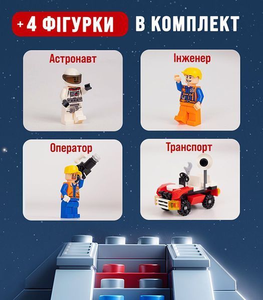 Конструктор Космічна Ракета шатл Космос Космічна станція Shuttle в пакеті на 521 деталь V8bl фото